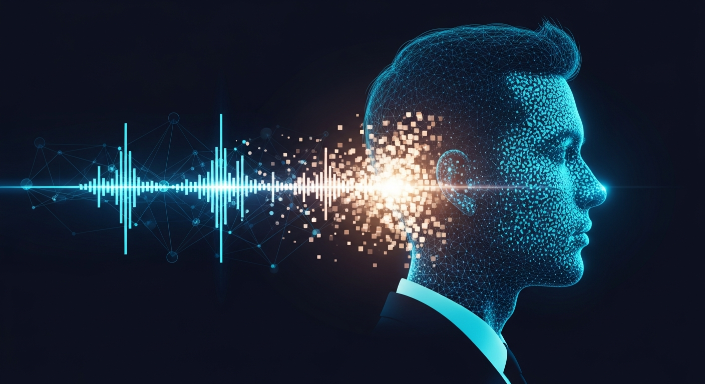 Deepfake fraud and AI voice cloning targeting an executive concept