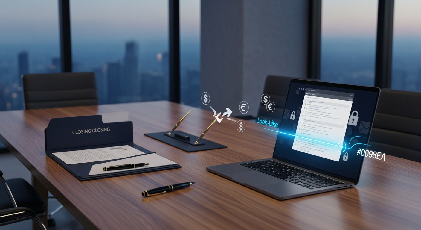 Wire fraud and business email compromise targeting luxury real estate and private transactions concept